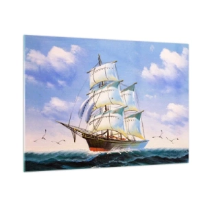Glass picture - Proudly with Wind - 100x70 cm