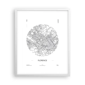 Poster in white frmae - Anatomy of Florence - 40x50 cm