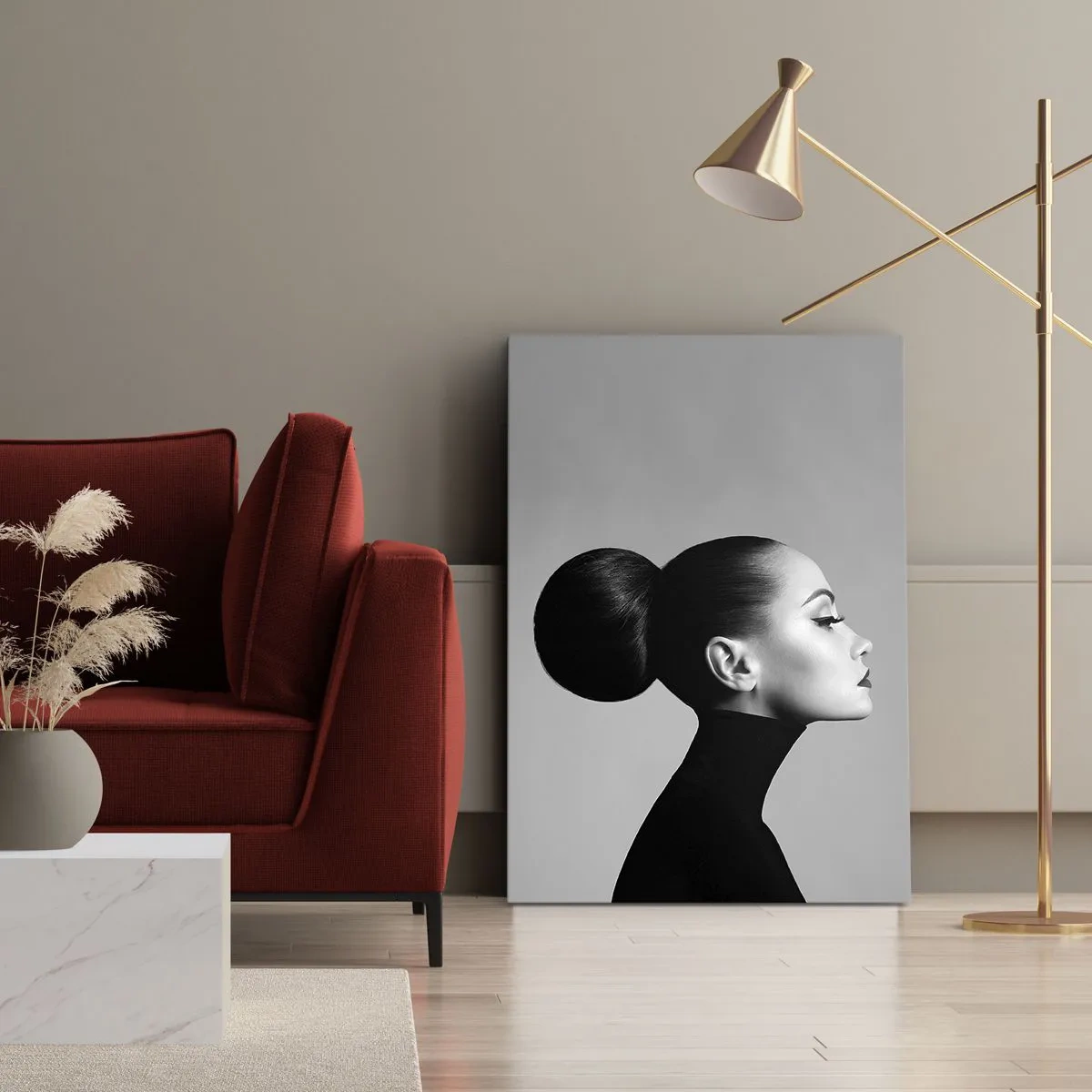 Canvas picture - Modern Nefretete - 55x100 cm
