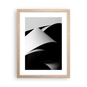 Poster in light oak frame - Planes of Light Emerging from the Shadow - 30x40 cm