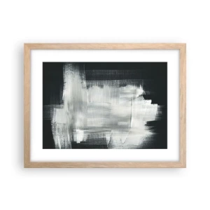 Poster in light oak frame - Woven from the Vertical and the Horizontal - 40x30 cm