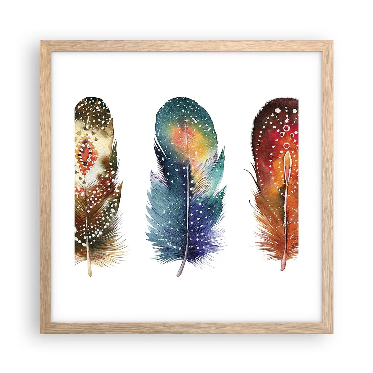 Poster in light oak frame - Rituals, Customs, Secrets - 40x40 cm