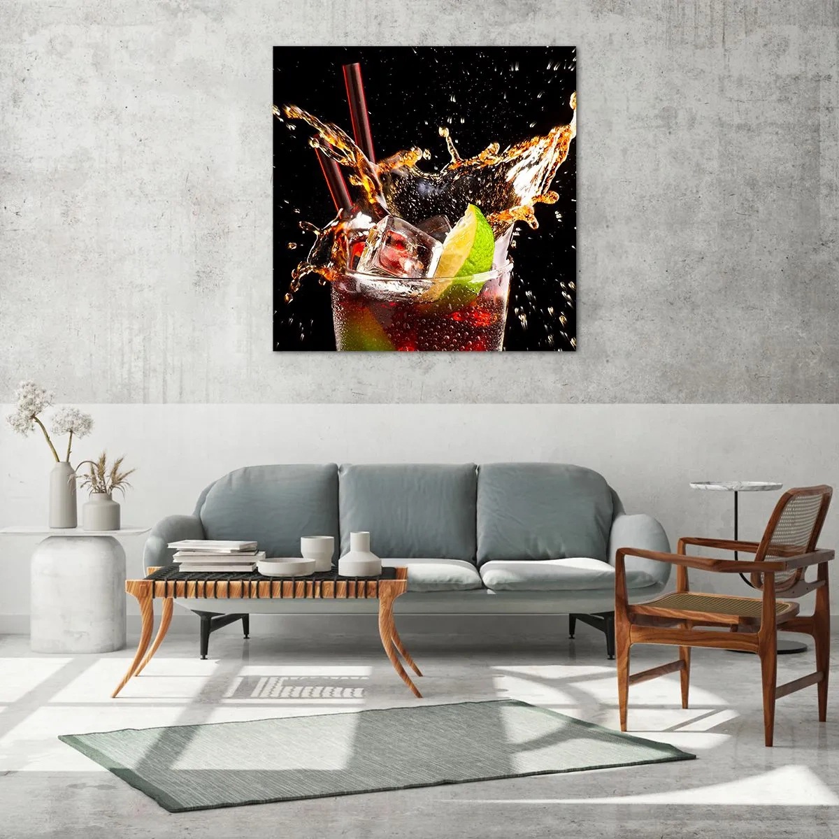 Glass picture - Joy and Energy of Colours - 50x50 cm