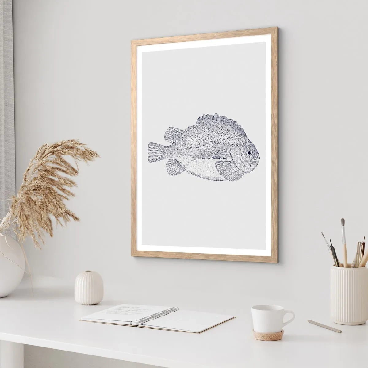 Poster in light oak frame - For Natural Scientist's Album - 70x100 cm