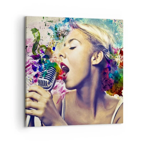 Canvas picture - Painting the World with One's Voice - 60x60 cm