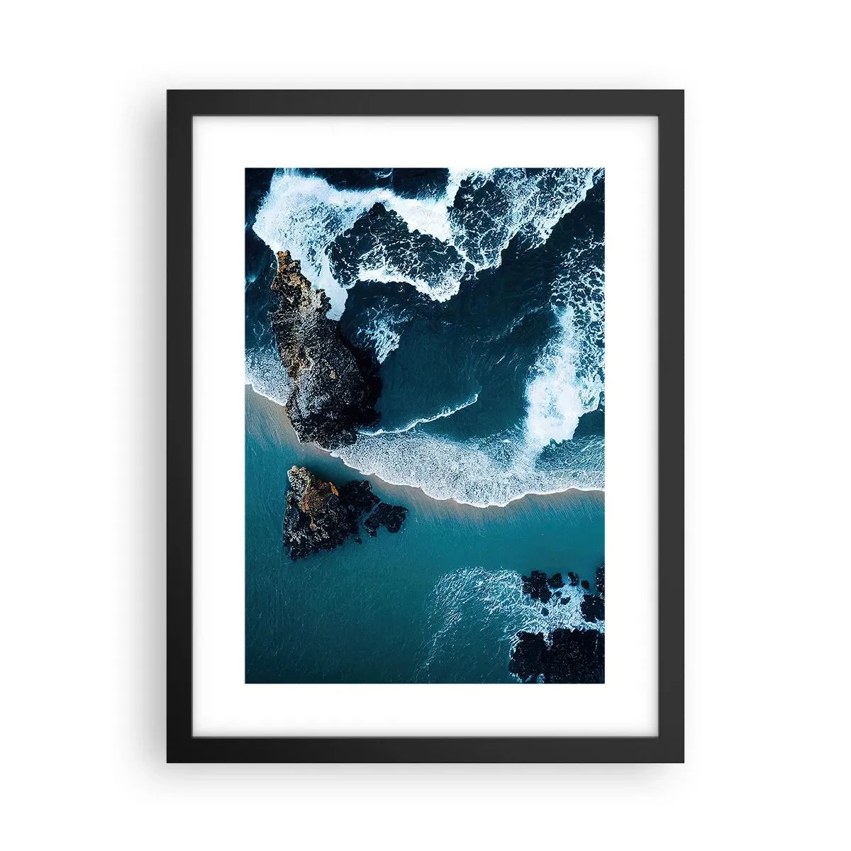 Poster in black frame - Envelopped by Waves - 30x40 cm