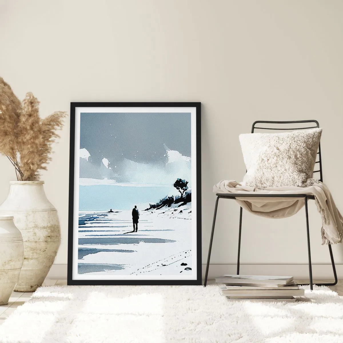 Poster in black frame - All Alone - 30x40 cm