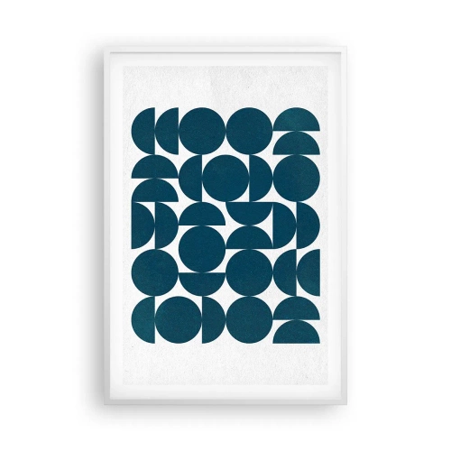 Poster in white frmae - Circles and Semicircles - 61x91 cm