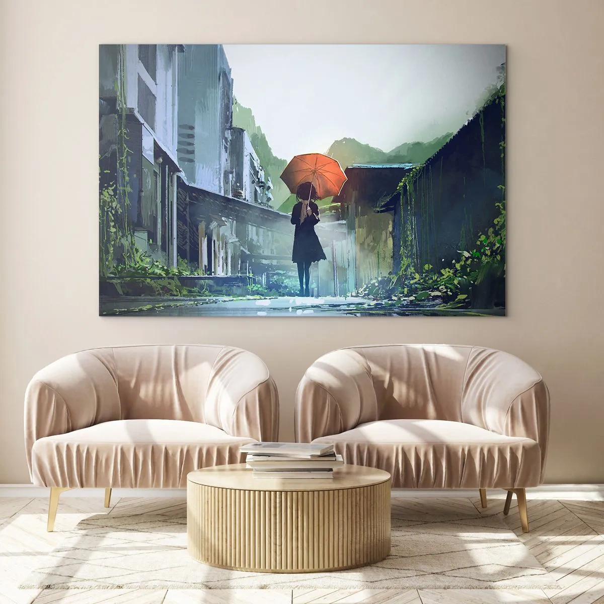 Glass picture - Refreshing Rain - 100x70 cm