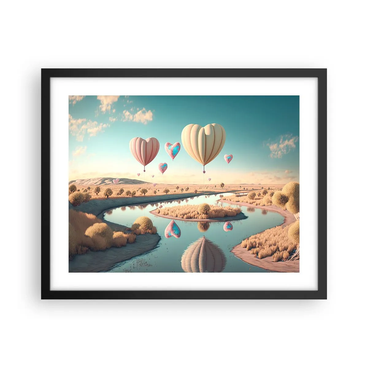 Poster in black frame - Love Lifts You up - 50x40 cm