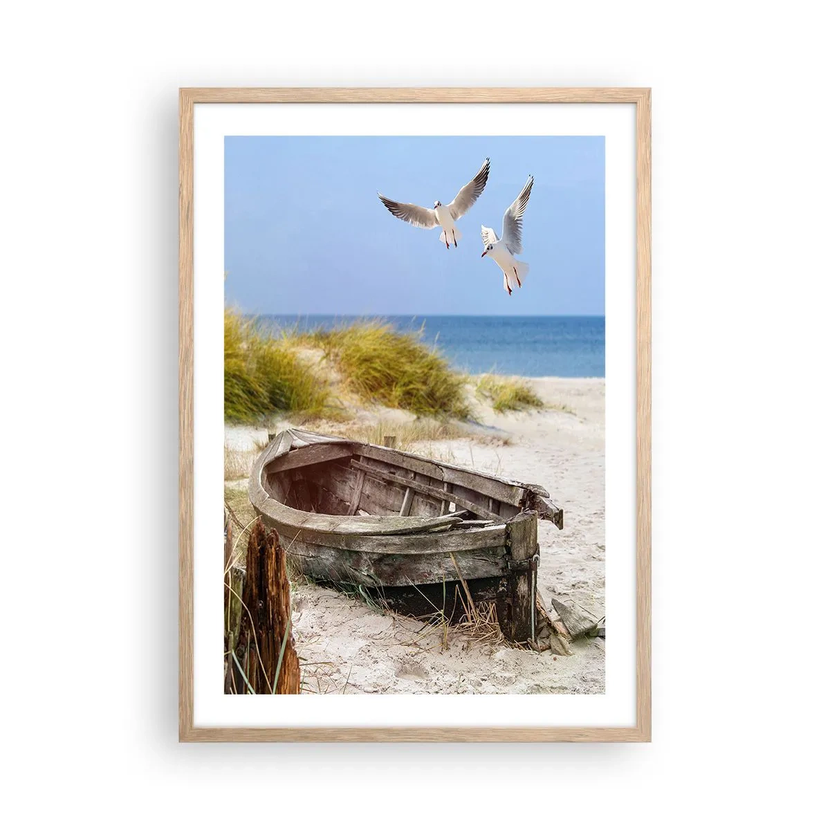 Poster in light oak frame - Bathed in the Sun - 50x70 cm