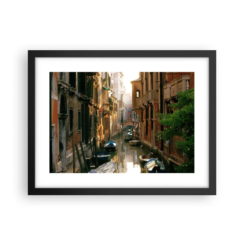 Poster in black frame - In a Venetian Alley - 40x30 cm
