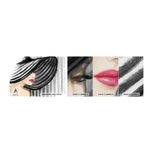 Photo Wallpaper Sample Premium Canvas - Where Can I Find You? - Woman, Woman's Face, Portrait of a Woman - 100x30 cm