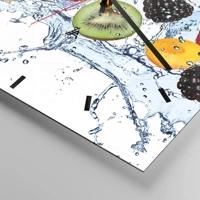 Clock face with lines