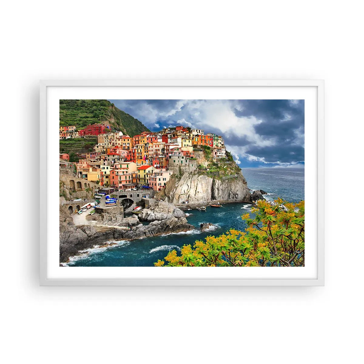 Poster in white frmae - Hugging the Rocks - 70x50 cm