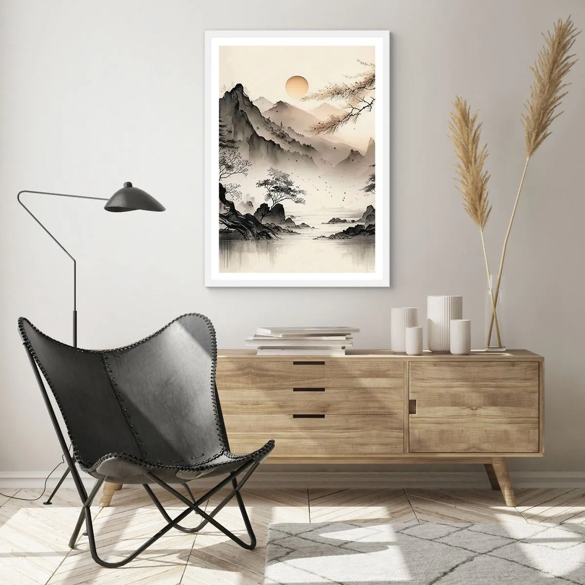 Poster in white frmae - Unique Charm of the Orient - 30x40 cm