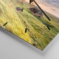 Clock face with lines