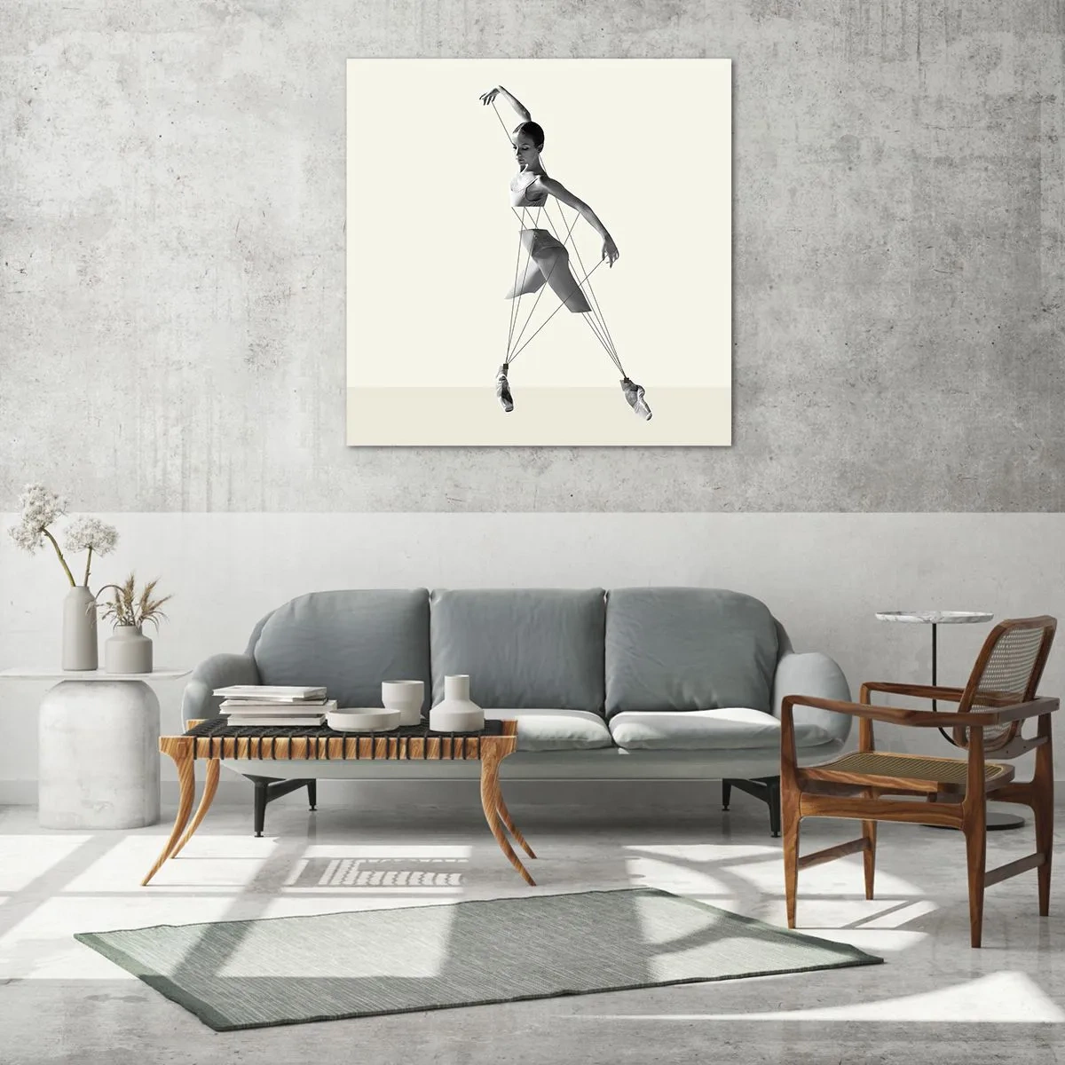 Glass picture - In the Theatre of the World - 70x70 cm