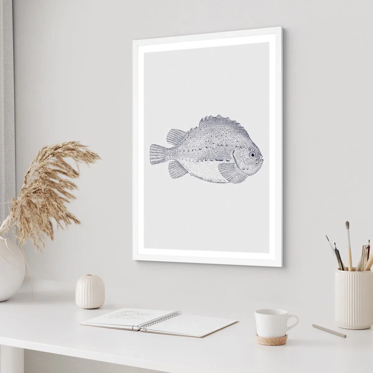Poster in white frmae - For Natural Scientist's Album - 30x40 cm
