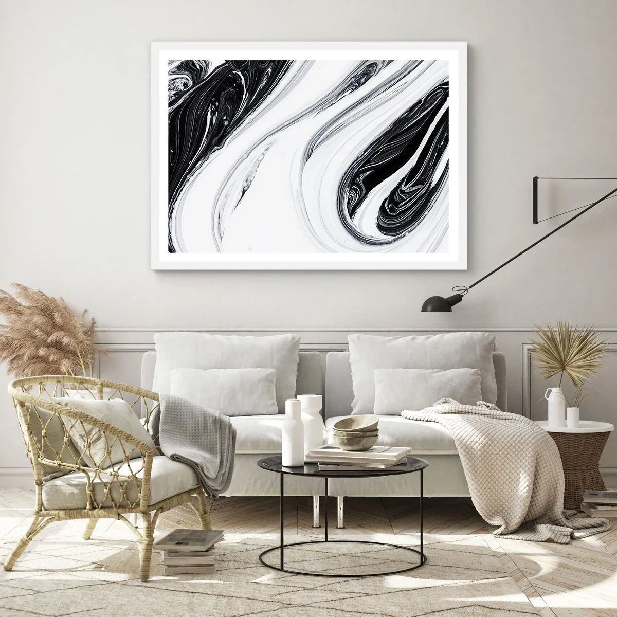 Poster in white frmae - Connection of Opposites - 100x70 cm