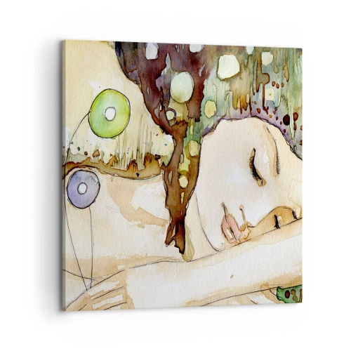 Canvas picture - Emerald and Violet Dream - 60x60 cm