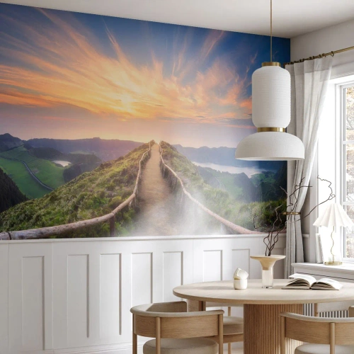 Self-Adhesive Photo Wallpaper Deluxe Sticker - Close to Heaven - Mountain landscape, Nature, Sunset - 250x175 cm
