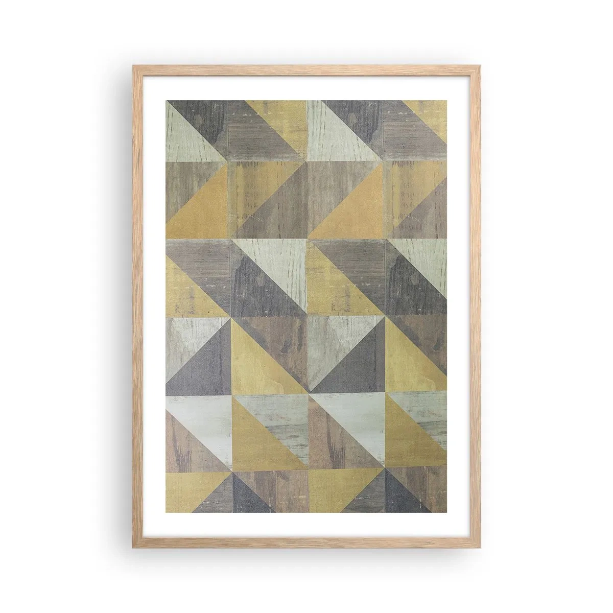 Poster in light oak frame - The Art. of Triangles - 50x70 cm