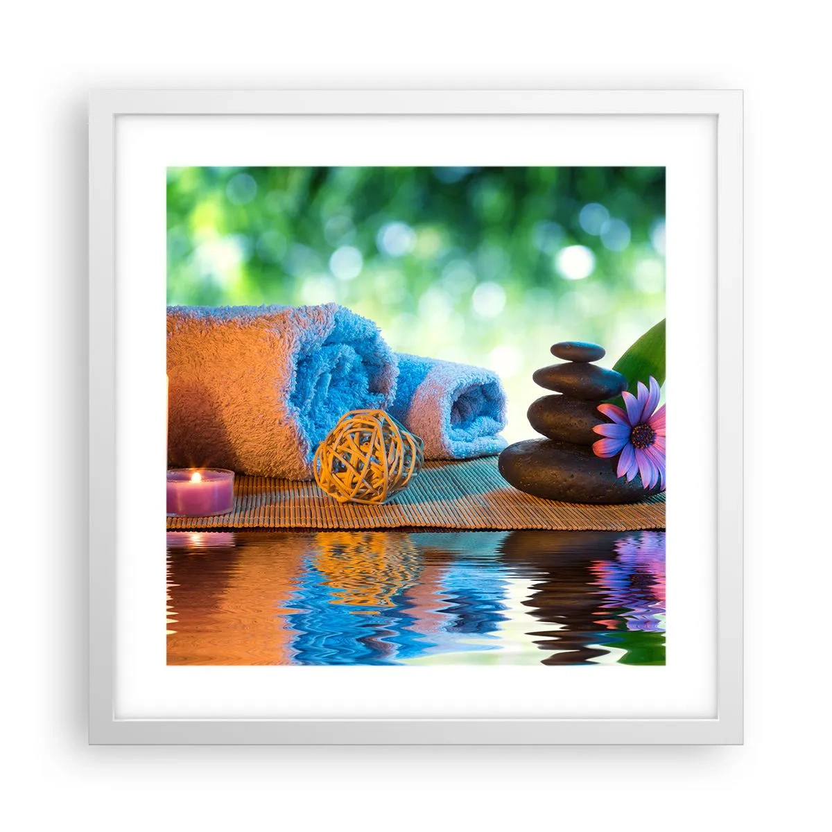 Poster in white frmae - Time for the Body - 40x40 cm