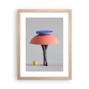 Poster in light oak frame - Surrealistic Composition - 30x40 cm