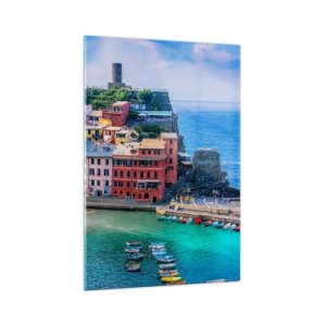 Glass picture - Magical Mediterranean Town - 70x100 cm