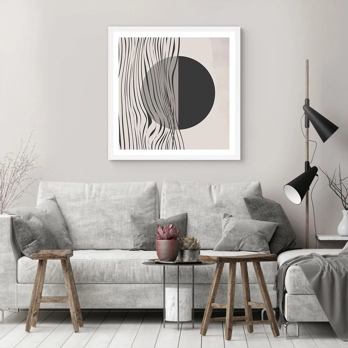 Poster in white frmae - Half Composition - 50x50 cm