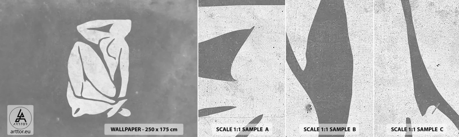 Photo Wallpaper Sample Standard Eco - Lost in Thoughts - Minimalistic, Act, Delicate - 100x30 cm