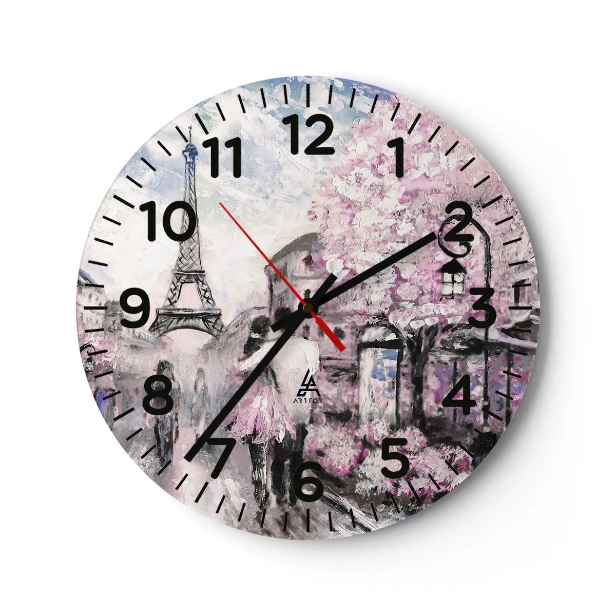 Wall clock - Clock on glass - If You Were To Fall In Love - 30x30 cm
