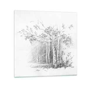 Glass picture - Holiday of Birch Forest - 30x30 cm