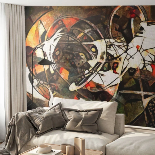 Photo Wallpaper Premium Canvas - Can You Hear Movement? - Abstraction, Cubism, Piece - 400x280 cm