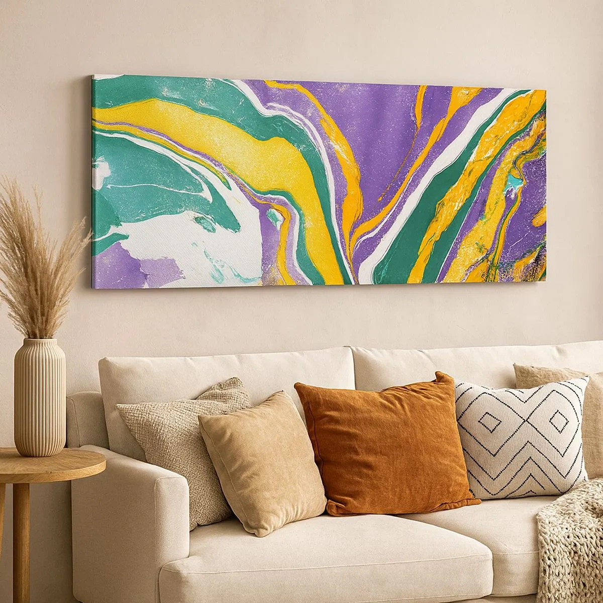Canvas picture - Colour Waves - 100x40 cm