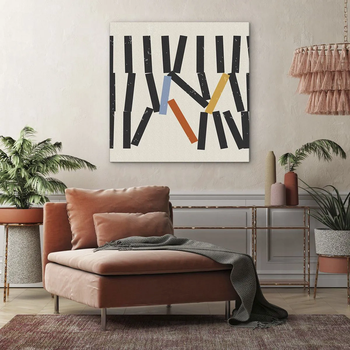 Canvas picture - Domino - Composition - 30x30 cm