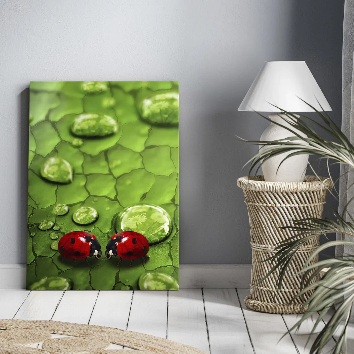Canvas picture - Encounter in Green - 65x120 cm