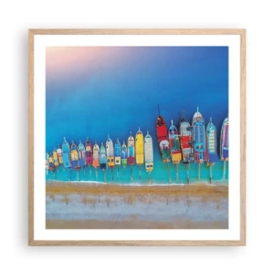 Poster in light oak frame - From Bird's Eye View - 60x60 cm