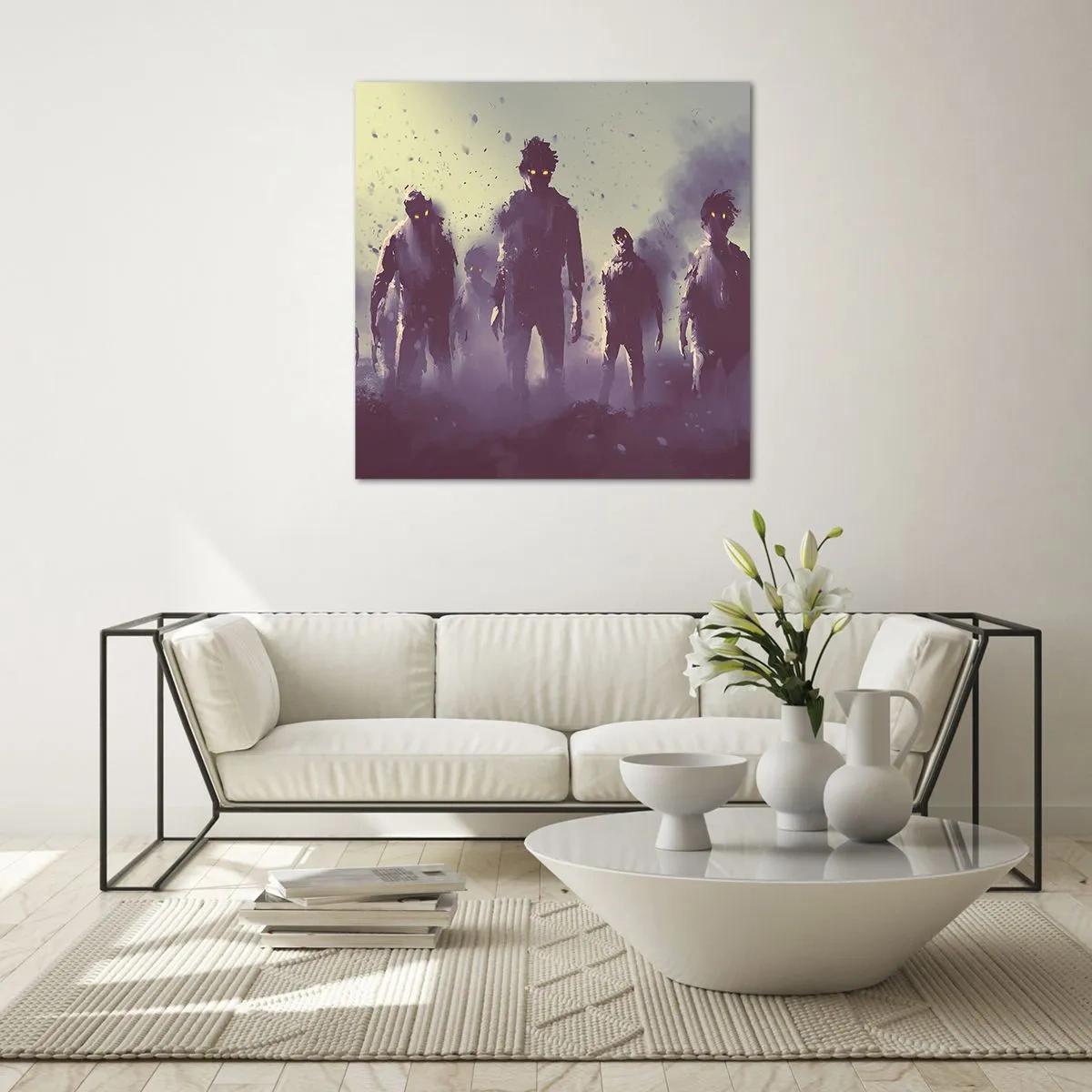 Glass picture - Watch Out! They Are Coming - 30x30 cm