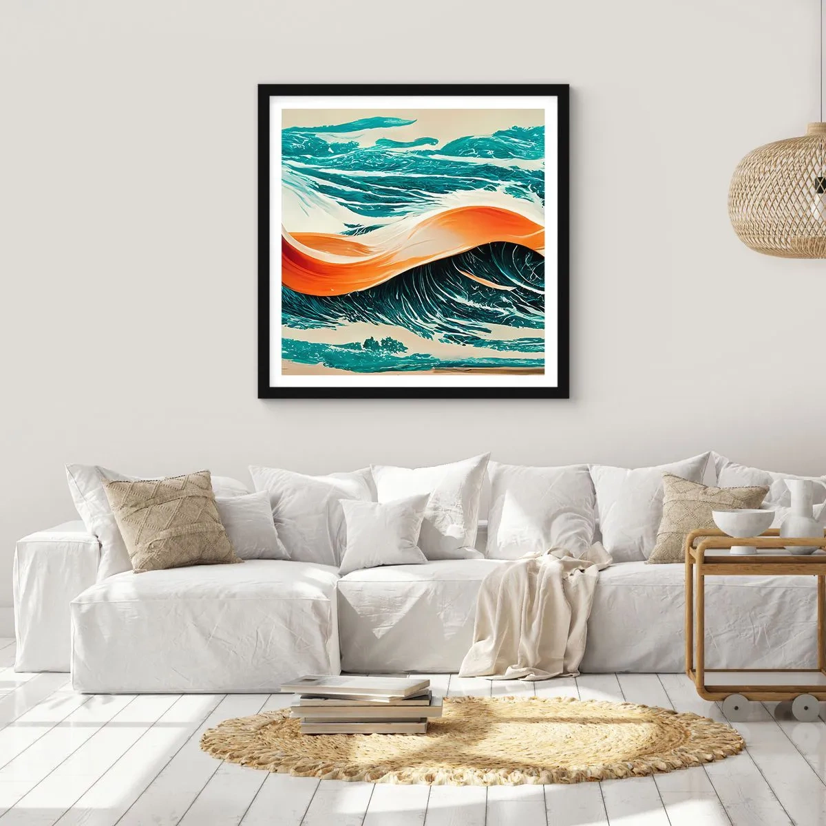 Poster in black frame - Surfer's Dream - 40x40 cm
