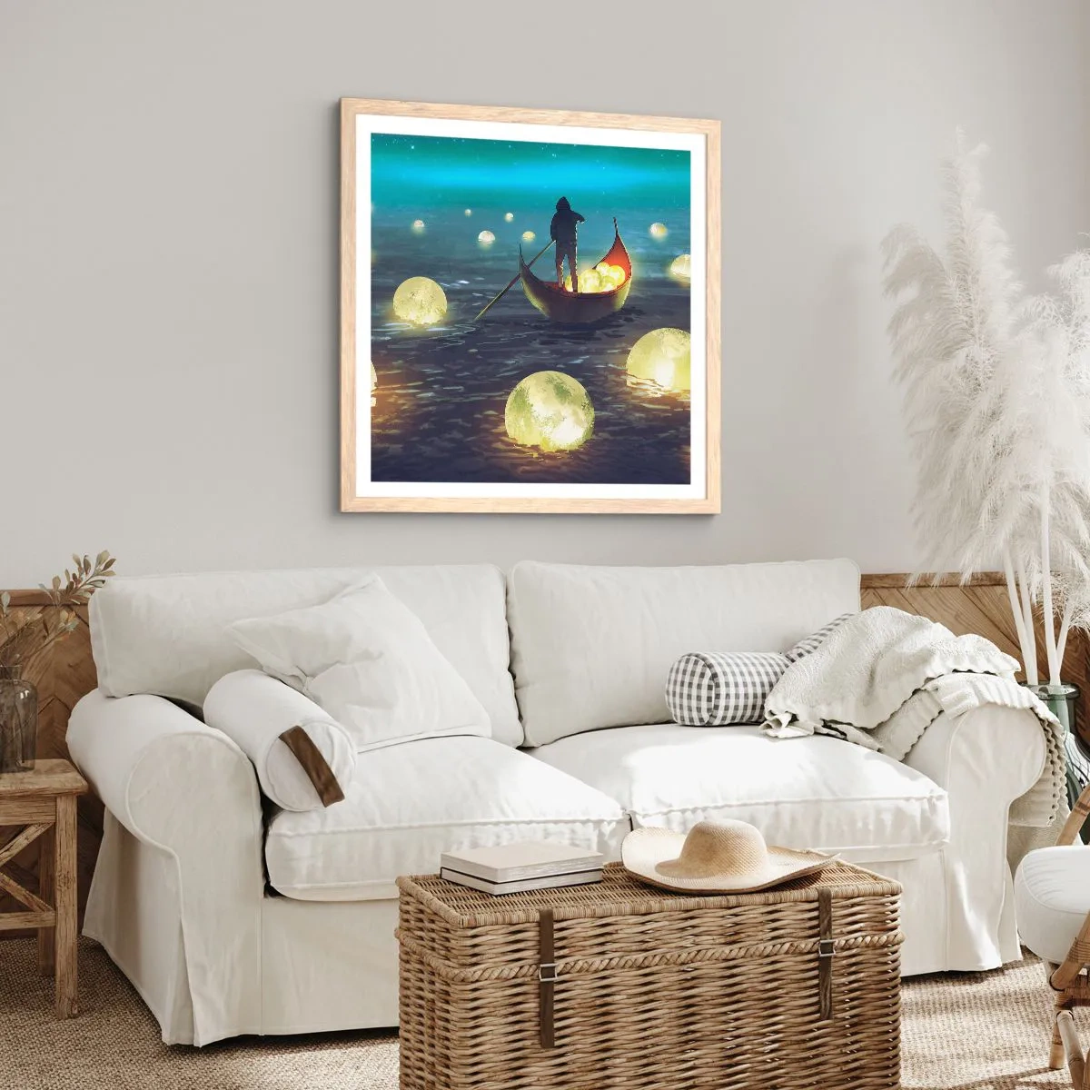 Poster in light oak frame - Things that Philosophers Did Not Dream About - 50x50 cm