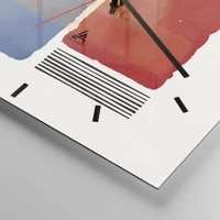 Clock face with lines