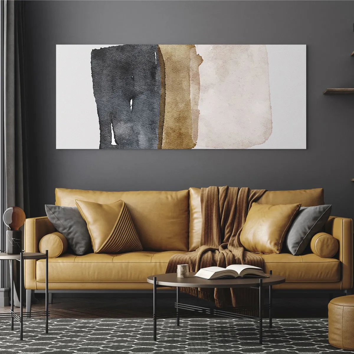 Glass picture - Composition of the Colours of the Soil - 140x50 cm