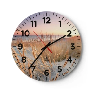 Wall clock - Clock on glass - Baltic Lullaby - 30x30 cm