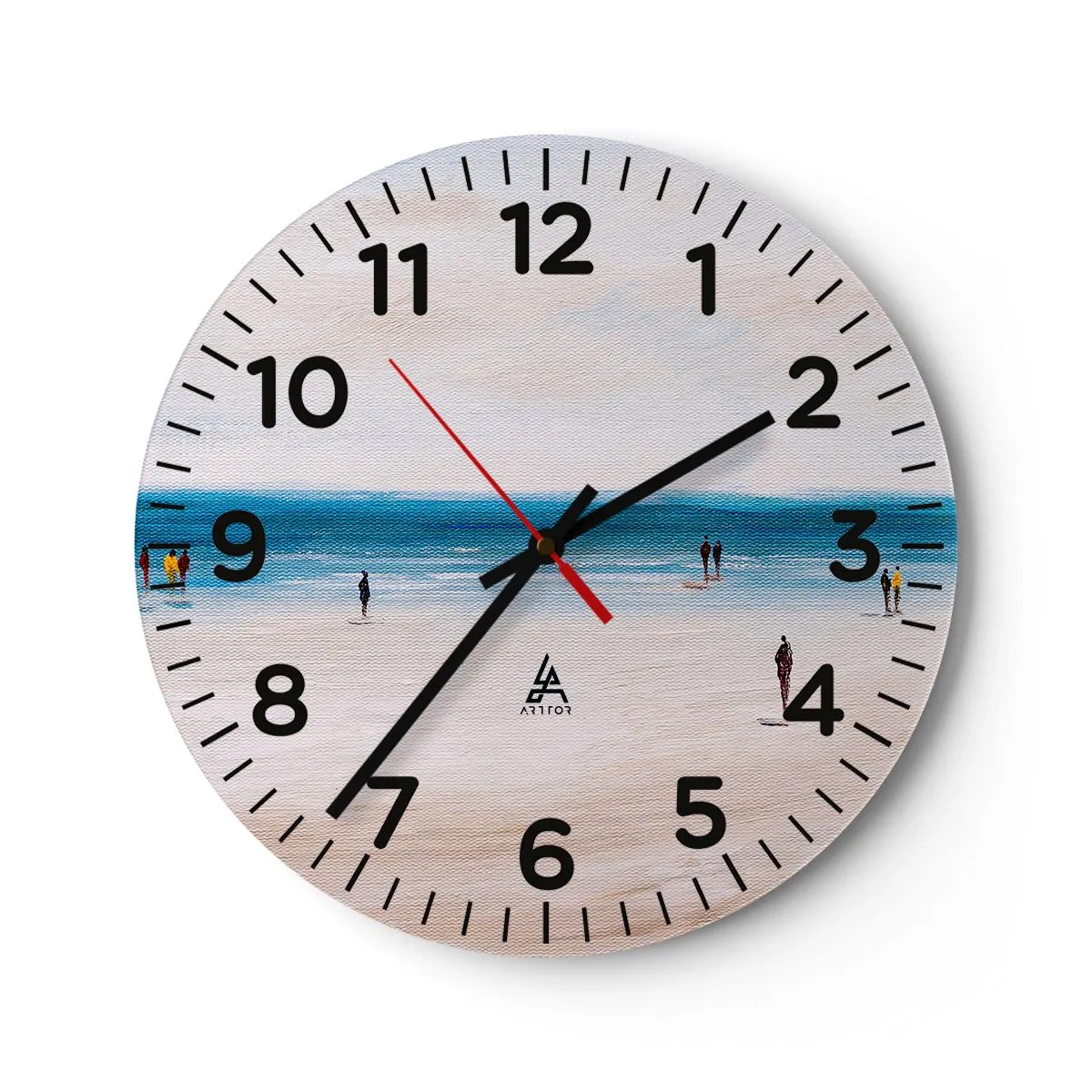 Wall clock - Clock on glass - Natural Need - 40x40 cm