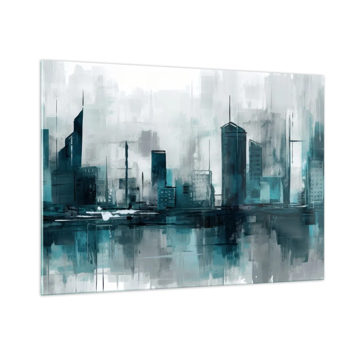 Glass picture - City in the Colour of Rain - 100x70 cm