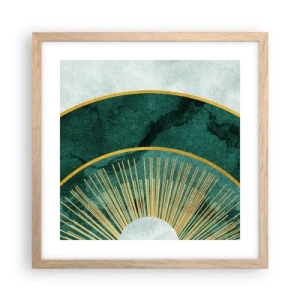 Poster in light oak frame - Another Solar System - 40x40 cm