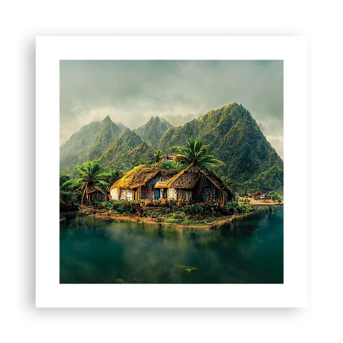 Poster - Tropical Paradise - 40x40 cm