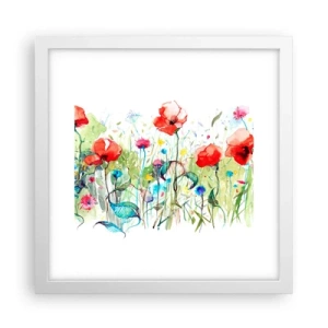 Poster in white frmae - Meadow in May - 30x30 cm